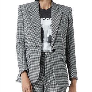 SOLD Kooples Houndstooth Wool Blazer with Chain NWOT